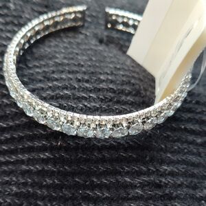 Silver Crystal  Bracelet - Sparkling Clear Stones